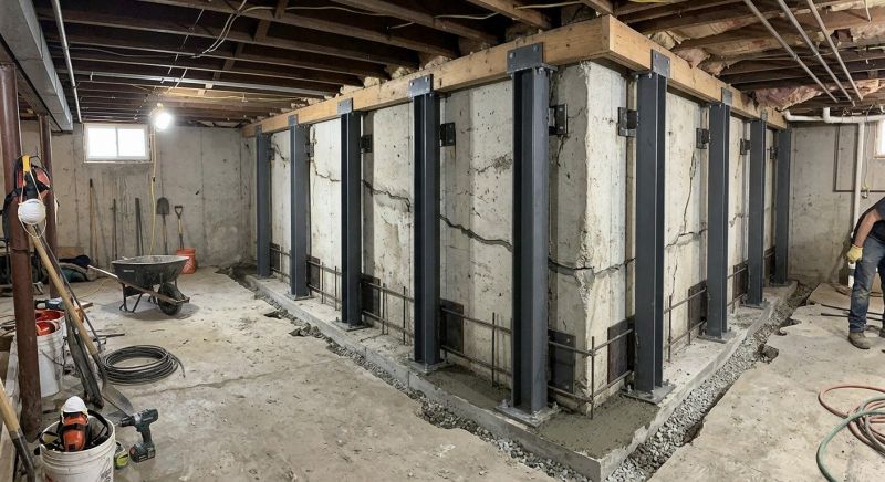 Basement Stabilization in Lorton, VA