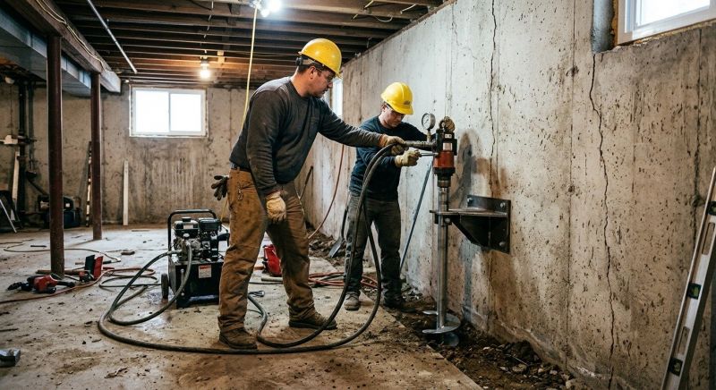 Basement Stabilization in Lorton, VA