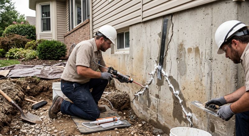 Cracked Foundation Repair in Cheltenham, MD