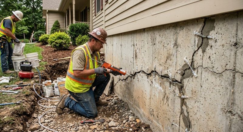 Cracked Foundation Repair in Oakton, VA
