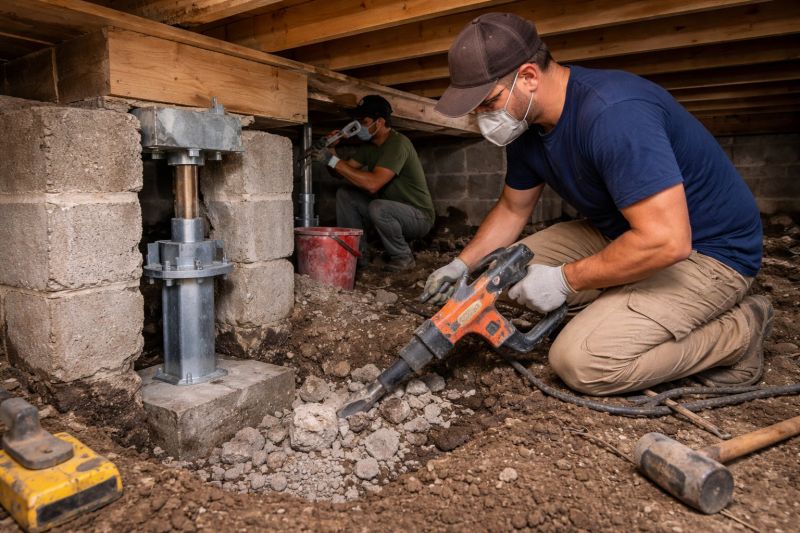 Foundation Pier Repair in Lorton, VA