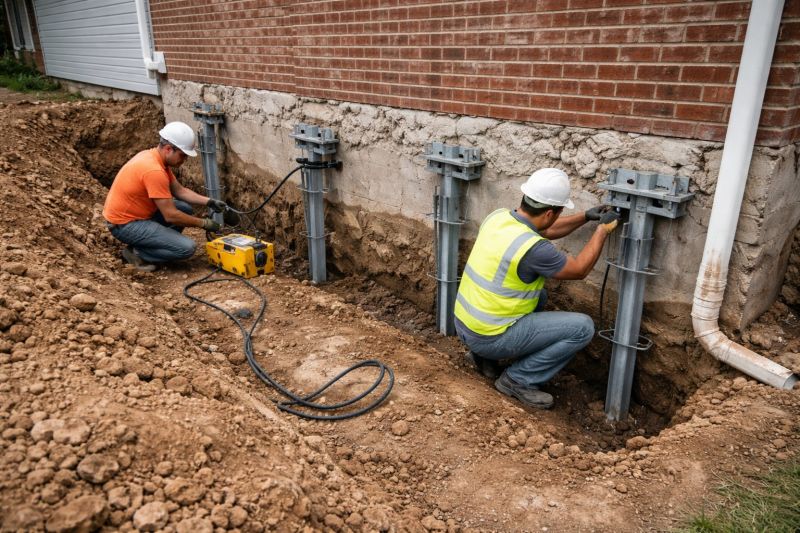 Helical Piers Installation in Lorton, VA