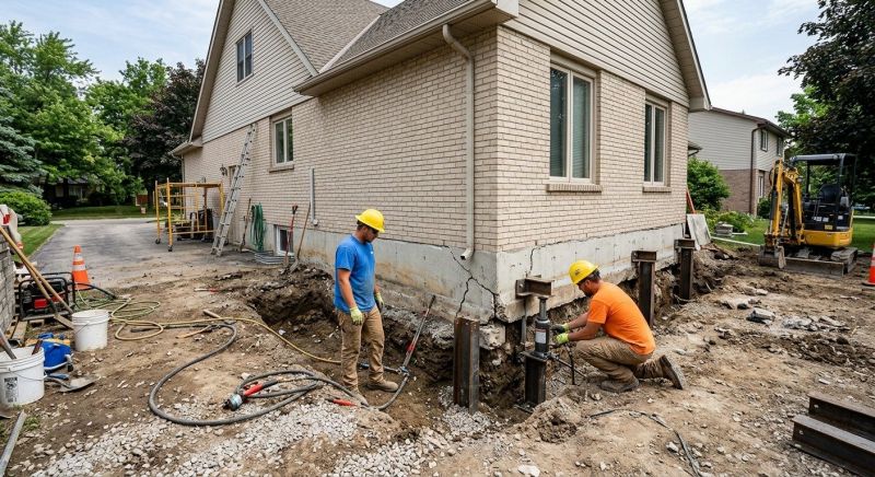 Helical Piers Installation in Lorton, VA