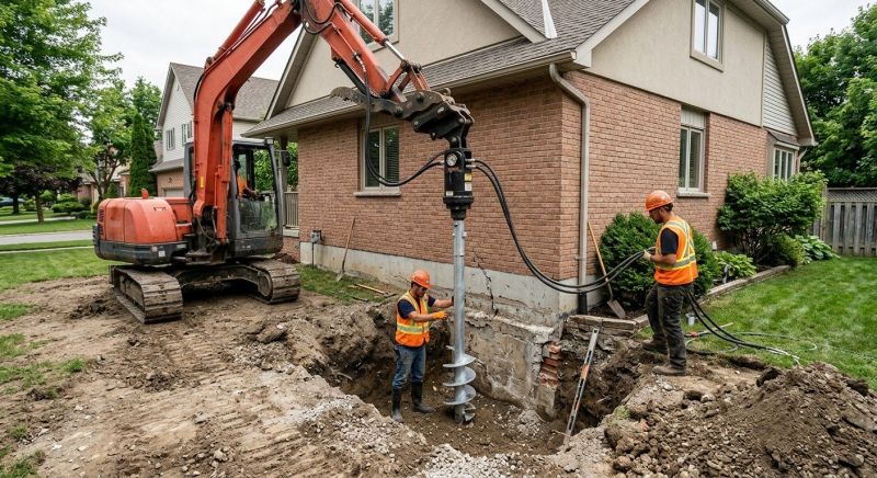 Helical Pile Installation in Lorton, VA