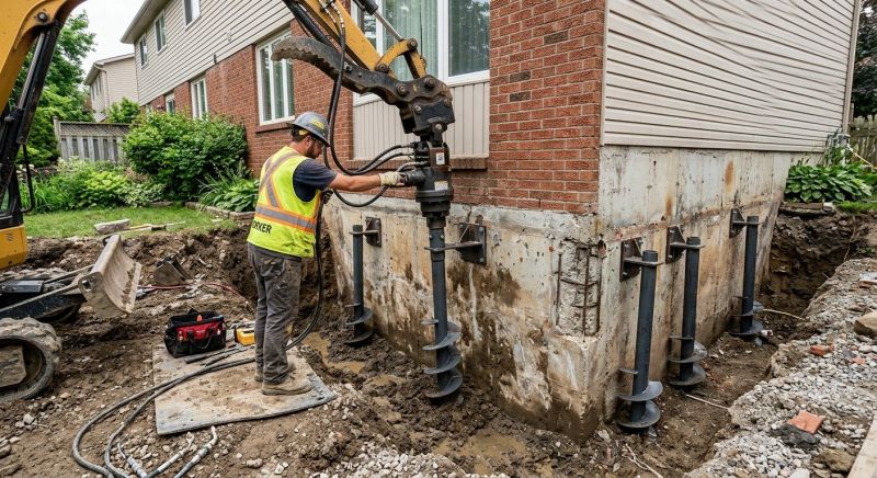 Helical Pile Installation in Lorton, VA
