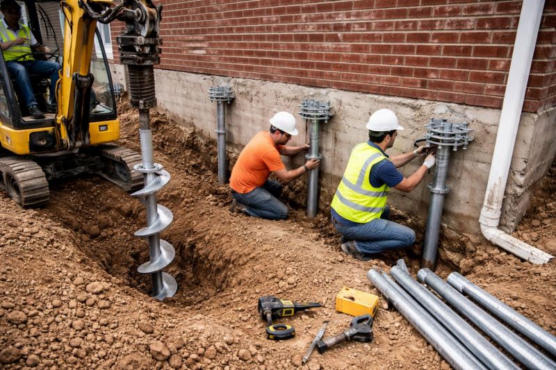 Helical Pile Installation in Lorton, VA
