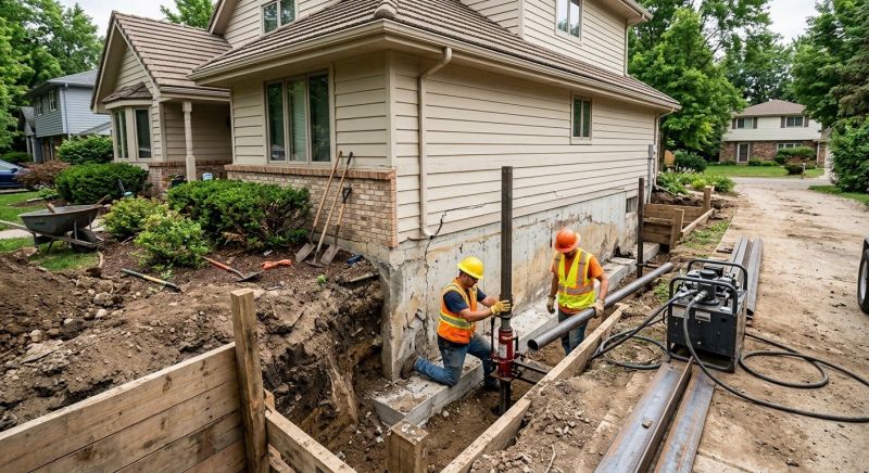 House Foundation Repair in Loudoun County, VA