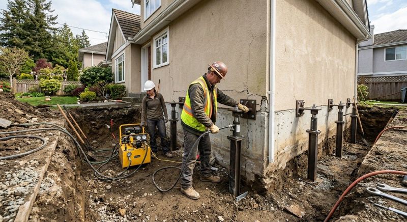 Sinking Foundation Repair in Lorton, VA