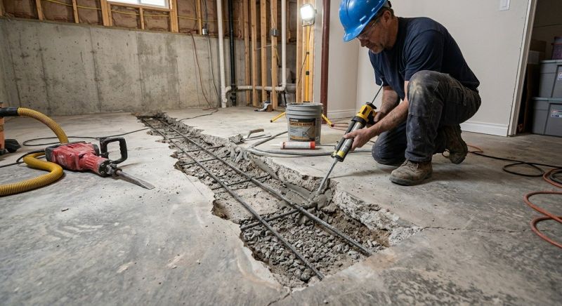 Slab Foundation Repair in Lorton, VA